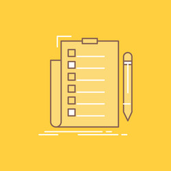 expertise checklist check list document flat line vector image