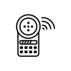 intercom line icon isolated on white background vector image