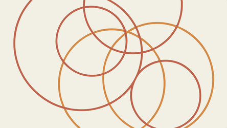 overlapping circles pattern subtle geometric vector image