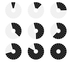 preloader circular loading bar pie chart vector image