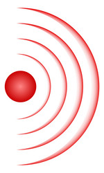 problem point with pain waves red ache vector image