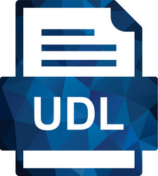 udl file document icon vector image