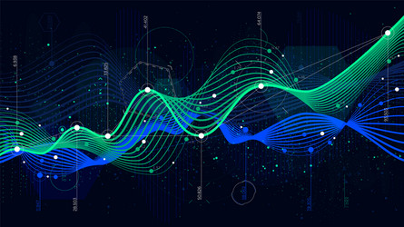 Big Data Analytics Sci-Fi Background vector image