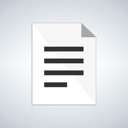 Document icon or symbol isolated on modern vector