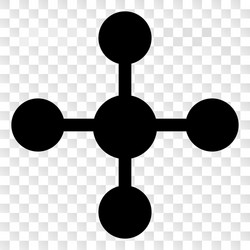 Mesh node icon on chess transparent vector