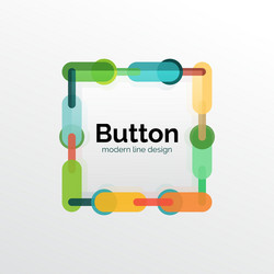 thin line design geometric button flat vector image