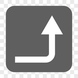 Turn forward rounded square button vector