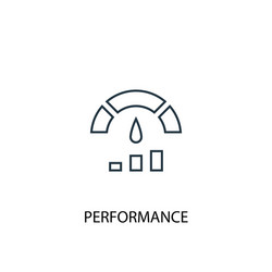 performance concept line icon simple element vector image