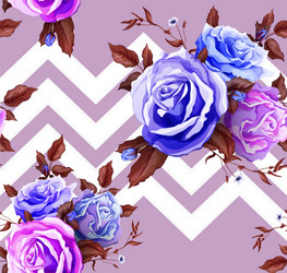 rose flower floral seamless pattern Vector Image