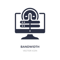 Bandwidth icon on white background simple element vector