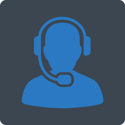 call center operator icon from commerce buttons vector image
