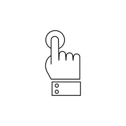 hand cursor line click outline icon isolated vector image