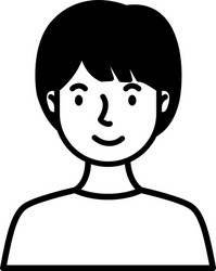 Man avatar character line style vector