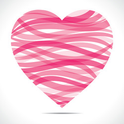 Pink strip heart vector