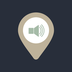 speaker pin map icon pointer markers vector image