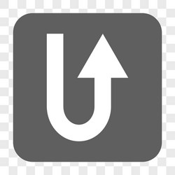 turn forward rounded square button vector image