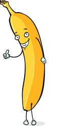 cartoon character thumb up banana vector