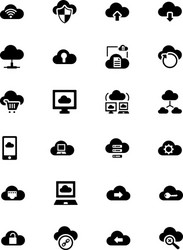 Cloud Computing Icons Set vector