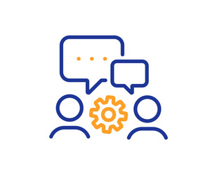 engineering team line icon engineer or architect vector image