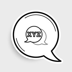 Line xyz coordinate system icon isolated on grey vector