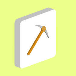 pickax simple icon symbol design template for web vector image