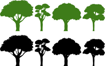Set of different tree design Royalty Free Vector Image