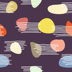 simple abstract shape with line repeat pattern vector image