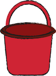 Bucket with handle icon image vector