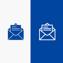 email mail message text line and glyph solid icon vector image