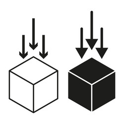 package box icon delivery symbol black cube vector image