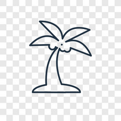 Palm tree with date concept linear icon isolated vector