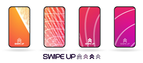 social network gradient style swipe up background vector image