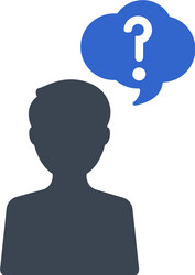 user question icon vector