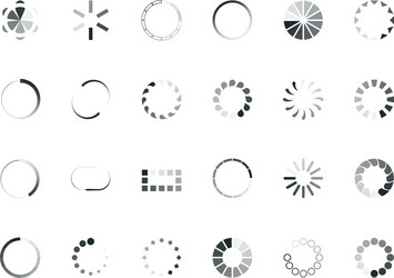 Loading Circle UI Elements vector image