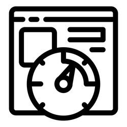 speedometer showing website loading speed vector image