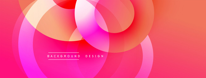 abstract vibrant circles overlap creating flowing vector image