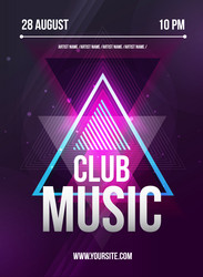 Party flyer club music dj lineup design vector