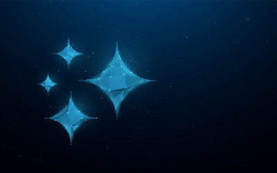 sparkle star icons blue christmas starlight Vector Image