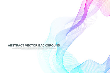 abstract colorful wave lines background geometric vector image