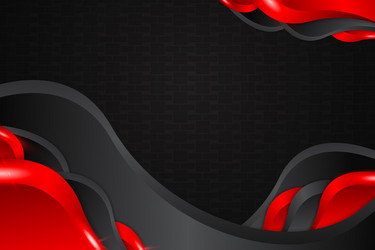 abstract fluid background with black and red color vector image