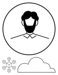 abstract representation of a user profile vector image