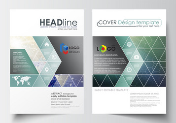 business templates for brochure magazine flyer vector