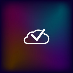 cloud select icon click symbol vector image