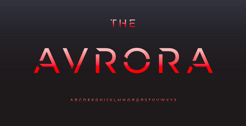 futuristic sci-fi font angular geometric letters vector image