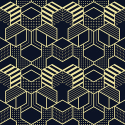 Geometric Cubes Pattern vector image