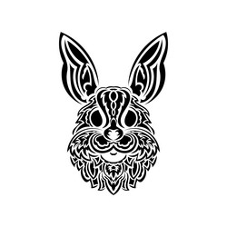 Head of a hare in the style polynesia isolated vector