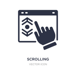 Scrolling icon on white background simple element vector