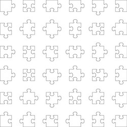 Set different puzzle pieces vector