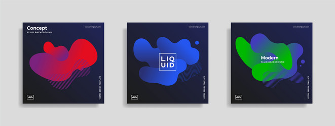 trendy design template with fluid gradient shapes vector image