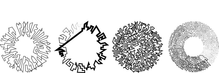 geometric random circular element abstract vector image
